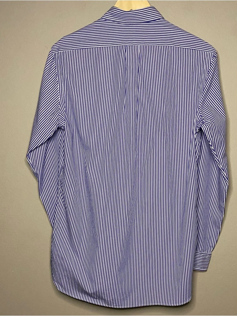Ralph Lauren Striped Button Down Shirt Men Small Blue White Long Sleeve Preppy - Picture 10 of 10